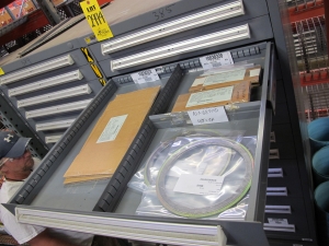 STANLEY VIDMAR HEAVY DUTY 12-DRAWER PARTS CABINET W/ CONTENTS (W-50) LOADING & HANDLING FEE $25-